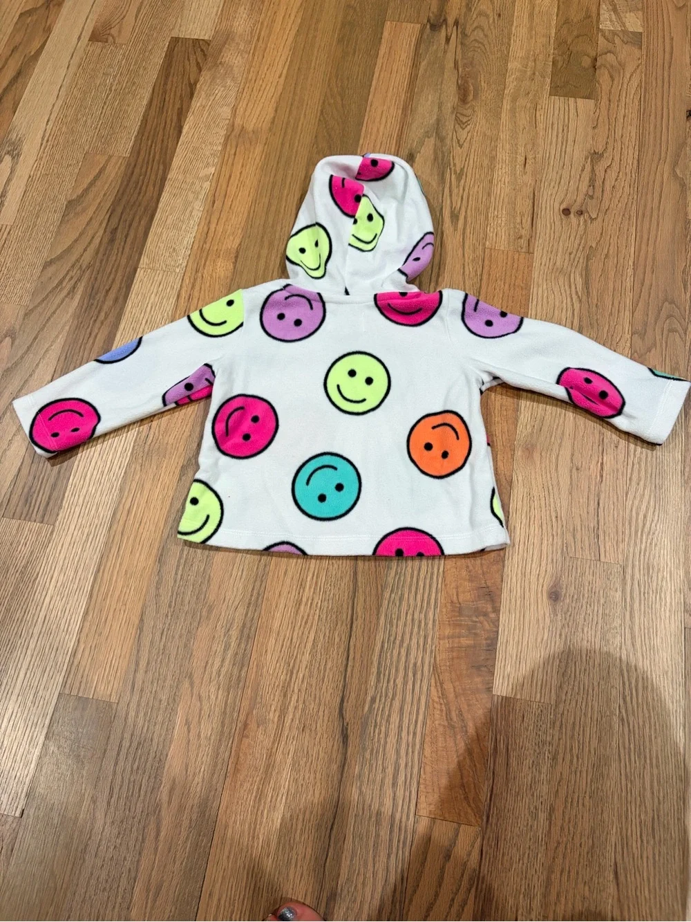 Children’s Place baby girl fleece smiley hoodie